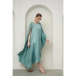 Asymmetric Cape Dress - Blue