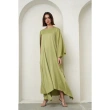 Asymmetric Cape Dress - Green