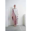 Asymmetric Dress - Light Grey and Pink