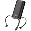 PowerSquid Portable Charger with Built-in 3 Cables, 9000mAh USB C Power Bank Fast Charging 18W PD with LED Display Black