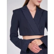 Hybrid Crop Blazer with Striped