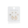 Zircon Combination Earring - Gold color Color
