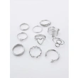 Bijouterie Set Ring- Silver Color