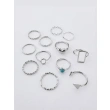 Bijouterie Set Ring- Silver Color