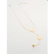 High-quality Stainless Steel Necklace 45cm -Gold Color with Gold color hearts pendant 