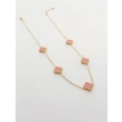 High-quality Stainless Steel Van cliff Pink Necklace 45cm -Gold color
