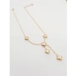 High-quality Stainless Steel Van cliff White  Necklace 45cm -Gold color
