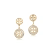 High-quality 316L Stainless Steel Zircon Stone Earring - Gold color Color