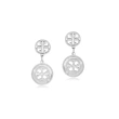 High-quality 316L Stainless Steel Earring with Zircon Stone - Silver color