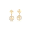 High-quality 316L Stainless Steel Zircon Stone Earring - Gold color Color