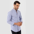 Men's Slim Fit Casual Shirt - White Light Blue