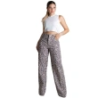 Women&rsquo;s Wide Leg Jeans - Cheetah Print