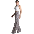 Women&rsquo;s Wide Leg Jeans - Cheetah Print