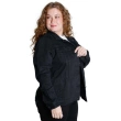 Women&rsquo;s Plus Size Denim Jacket 100% Cotton - Black