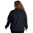 Women&rsquo;s Plus Size Denim Jacket 100% Cotton - Black