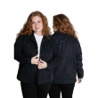 Women&rsquo;s Plus Size Denim Jacket 100% Cotton - Black