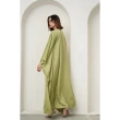 Asymmetric Cape Dress - Green