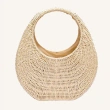 Saint-Tropez Half-Moon Straw Bag - Ivory Dune