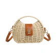 Portofino Top Handle Straw Bag - Dune Beige