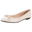 Women's Ballet Flat shoes Glossy Ivory