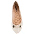 Women's Ballet Flat shoes Glossy Ivory