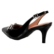 Women's Slingback Heel Glossy Black
