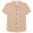 Boys' Premium Piqu&eacute; Button-Up Shirt - Tan Brown