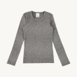 Girls' Long Sleeve Ribbed Top &ndash; Dark Grey