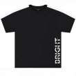 Boy's Cotton T-Shirt with Bold Lettering Print - Black