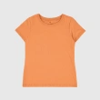 Girls' Basic Cotton T-Shirt &ndash; Crew Neck - Light Orange