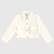 Girls' Twill Jacket &ndash; Structured &amp; Stylish Layer - Off-White