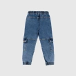 Boys' Stretch Denim Jogger Pants &ndash; Cargo Style with Drawstring Waist - Blue