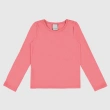 Girls' Basic Long Sleeve Cotton T-Shirt &ndash; Crew Neck - Pink