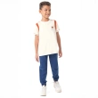Boys' Cotton T-Shirt with Palm Tree Print - Off-White