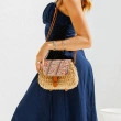 Amalfi Beads Straw Bag- Golden Sand