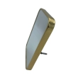 Simple Wooden Rectangular Table Mirror with Metal Edge