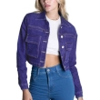 Women&rsquo;s Cropped Denim Jacket - Blue