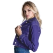 Women&rsquo;s Cropped Denim Jacket - Blue