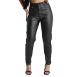 Women&rsquo;s Coated Comfort Leather Pants  - Black