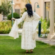 Women's Elegant Regular-Fit Open Abaya with Inner Dress - Embroidered Linen, Elegant Daily Wear