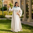 Women's Elegant Beaded Closed Abaya - Festive Occasions, Formal Wear