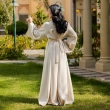 Women's Elegant Beaded Closed Abaya - Festive Occasions, Formal Wear