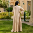 Women's Elegant Beaded Closed Abaya - Festive Occasions, Formal Wear