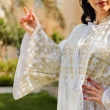 Women's Elegant Regular-Fit Sequined Abaya Dress - Garangao, Festive Outings
