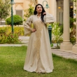 Women's Elegant Regular-Fit Closed Abaya - Embroidered Linen, Daily Modest Wear