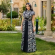 Women's Elegant Regular-Fit Closed Kuwaiti Daraa - Embroidery &amp; Beaded, Formal Gatherings - Black