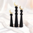 Wooden Crescent Decor Set &ndash; Black