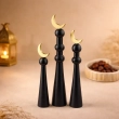 Wooden Crescent Decor Set &ndash; Black