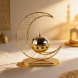 Crescent Incense Holder &ndash; An elegant and aromatic beacon of spiritual charm.Golden color