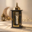 Lantern with Domed Top &amp; Ornate Arch- Grey  &ndash; A graceful beacon of traditional artistry and modern elegance